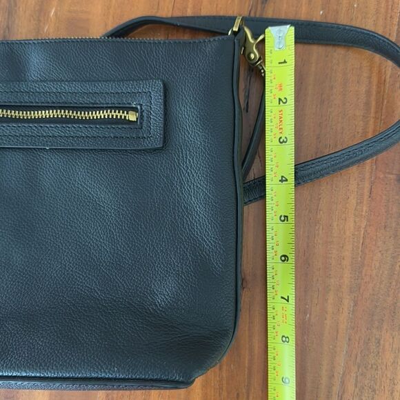 Botkier black pebble leather large crossbody bag xl strap lots of pockets EUC - Picture 13 of 15